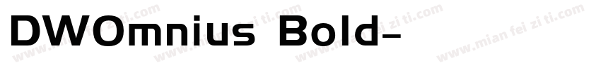 DWOmnius Bold字体转换